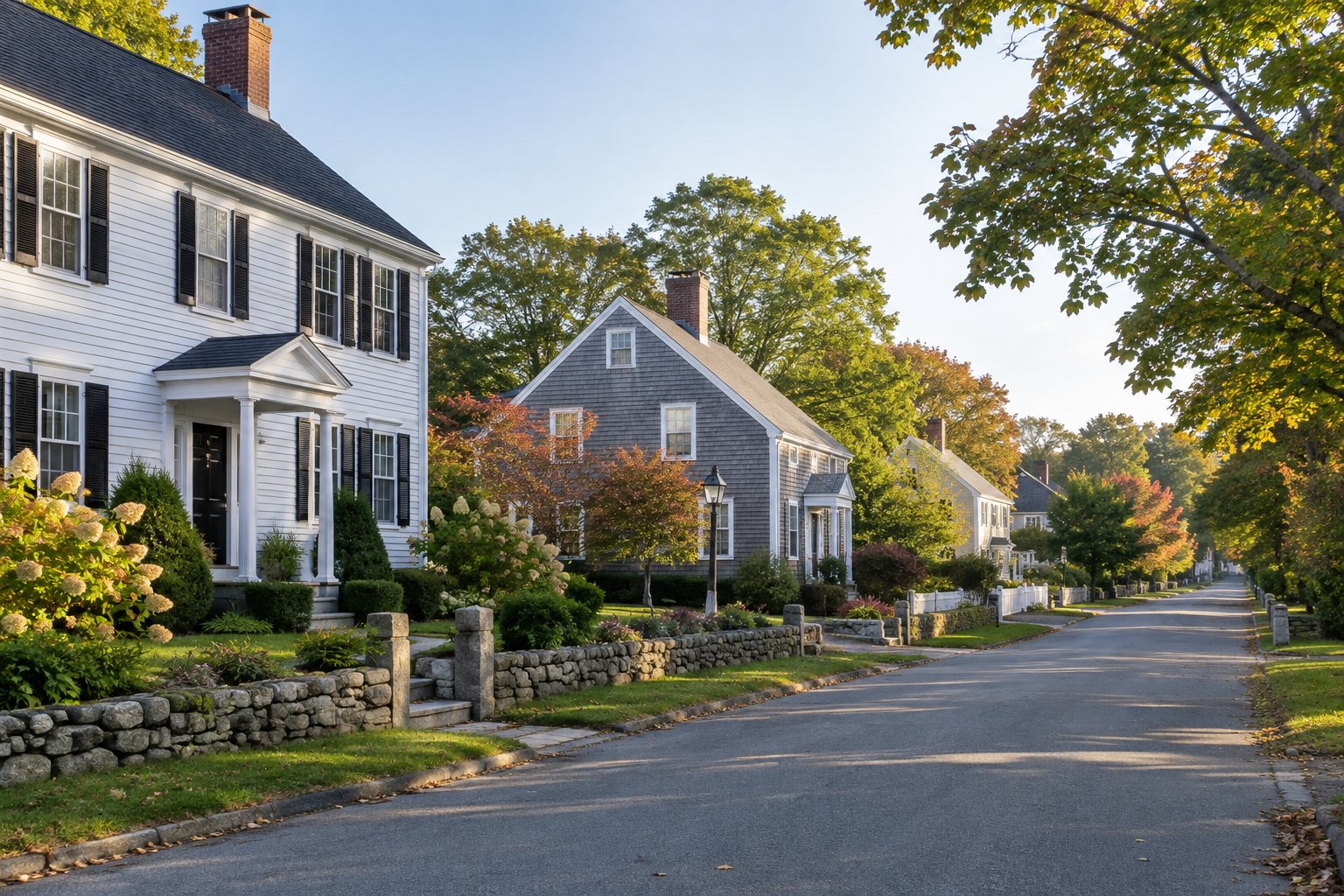 A Dover New Hampshire residential street, illustrative